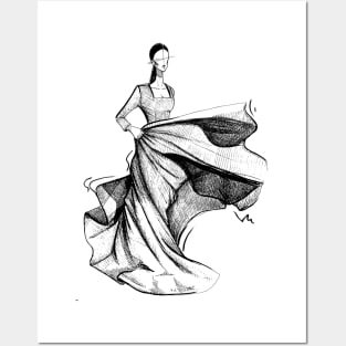 Dress Fashion illustration Posters and Art